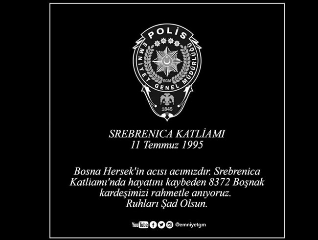 Trk Polis Tekilat'ndan Srebrenica paylam