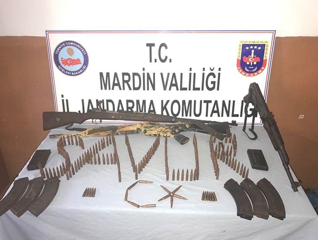 Savur'da silah ve mhimmat ele geirildi 