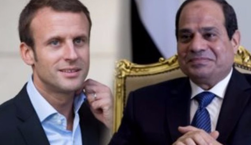 Macron ve Sisi telefonla grt 