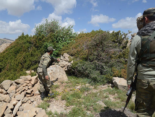 Bingl'de PKK'ya ait 7 snak, 3 mevzi ve 2 depo ele geirildi