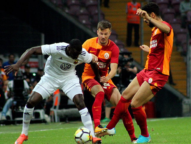 Galatasaray sahasnda stersunds ile 1-1 berabere kald ve Avrupa'ya veda etti