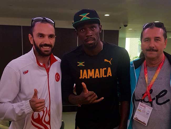 Ramil Guliyev, spor dnyasnn efsane isimlerinden Usain Bolt ile bir araya geldi