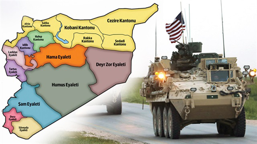ABD'den skandal harita: Suriyeyi tamamen blp lkenin kuzeyini terr rgt PKK'ya verdiler