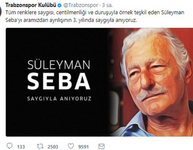 Trabzonspor'un Sleyman Seba paylam takdir toplad