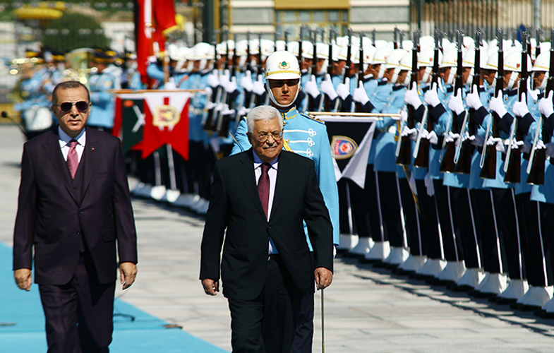 Cumhurbakan Erdoan, Filistin Devlet Bakan Abbas resmi trenle karlad
