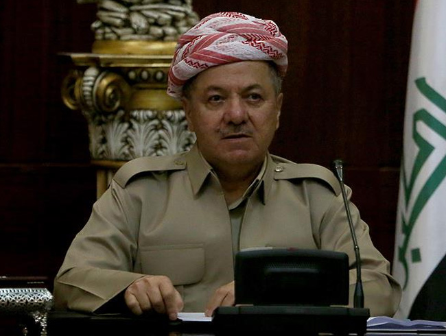 IKBY Bakan Barzani'den fla referandum aklamas