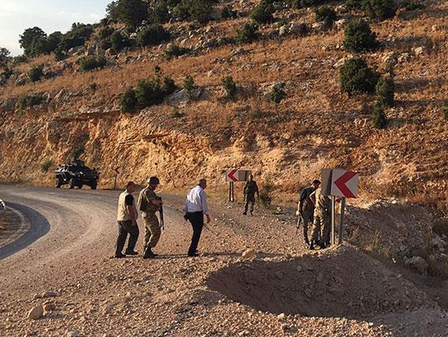 Fla! Adyaman'da askeri aracn geii srasnda patlama 