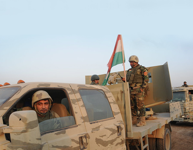Barzani Kerkk'e askeri ynak yapyor