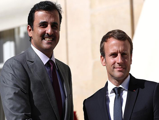 Macron'dan, Katar'a ambargonun kaldrlmas talebi