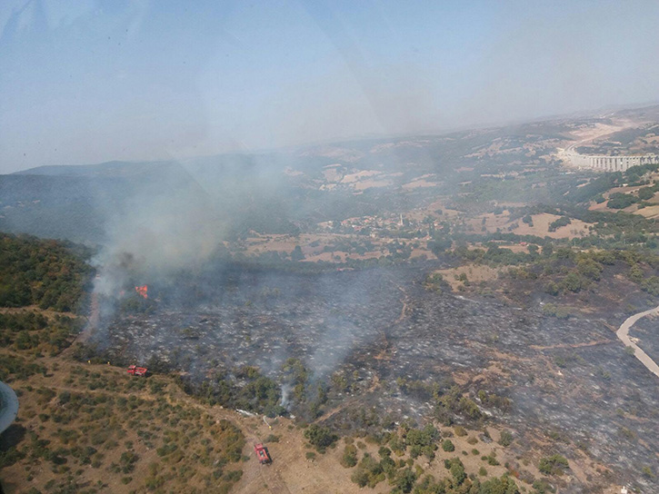 Balkesir'de korkutan yangn