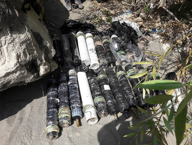Hakkari'de patlamaya hazr 21 adet RPG-7 antitank mhimmat ele geirildi