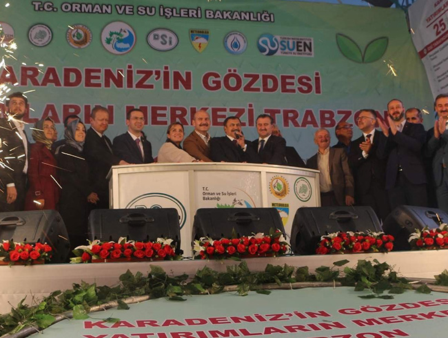  bakan Trabzonda 147 milyon TLye mal olacak 25 tesisin aln yapt