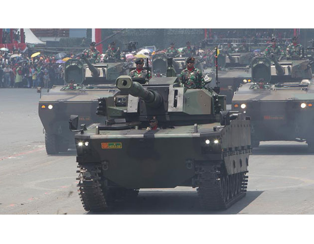 T�rkiye'de tasarlanarak geli�tirilen 'Kaplan MT' tank�, Endonezya'da boy g�sterdi.