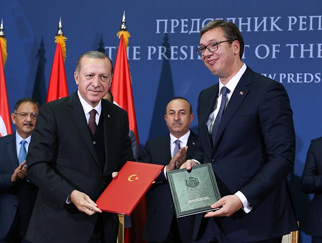 Trkiye ve Srbistan arasnda enerji, ulam, alt yap ve turizm alanlarnda 12 anlama imzaland