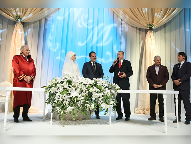 Cumhurbakan Erdoan ve Babakan Yldrm, Metin Kaptanolu'nun nikah ahidi oldu