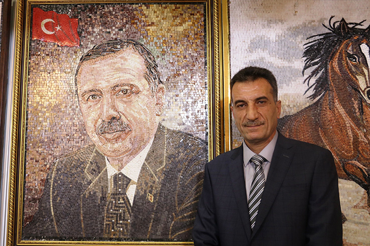 Suriyeliler, mozaikle Cumhurbakan Erdoan'n tablosunu yapt  