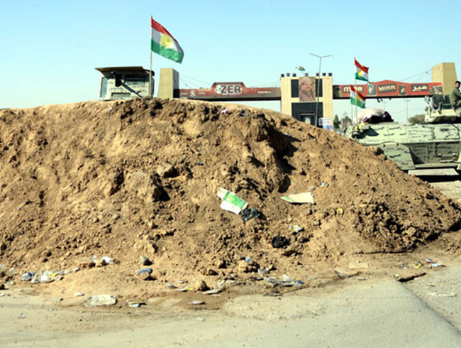 Pemerge Erbil-Kerkk karayoluna askeri ynak yapmaya balad