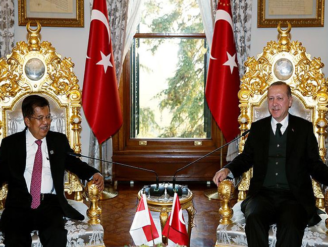 Cumhurbakan Erdoan, Endonezya Cumhurbakan Yardmcsn kabul etti