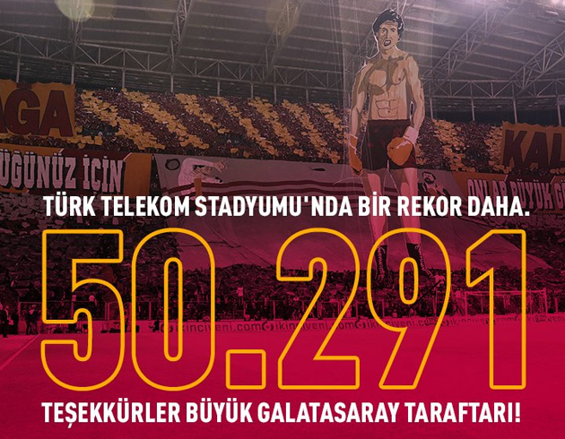 Galatasaray - Fenerbahe derbisinde sezonun seyirci rekoru krld