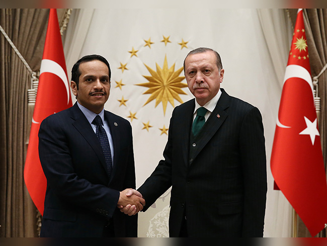 Cumhurbakan Erdoan, Katar Dileri Bakan El Sani'yi kabul etti