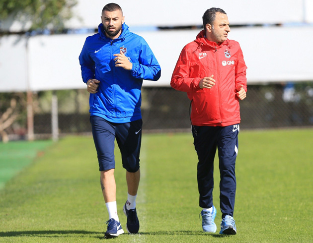 Kayserispor ma hazrlklarn srdren Trabzonspor'da Burak Ylmaz takmdan ayr alt