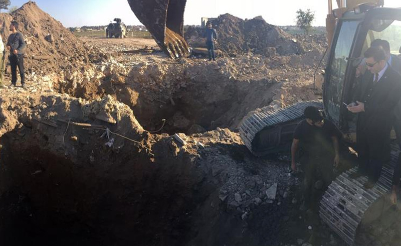 Nusaybin'de terristlerce kazlan tnel bulundu