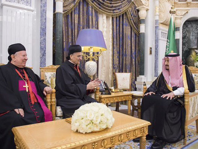 Lbnan Maroni Patrii Beara Rai, Suudi Arabistan'da Kral Selman ve Saad Hariri ile grt