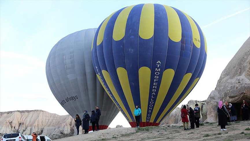 Kapadokya'da scak hava balon turuna ''k'' engeli