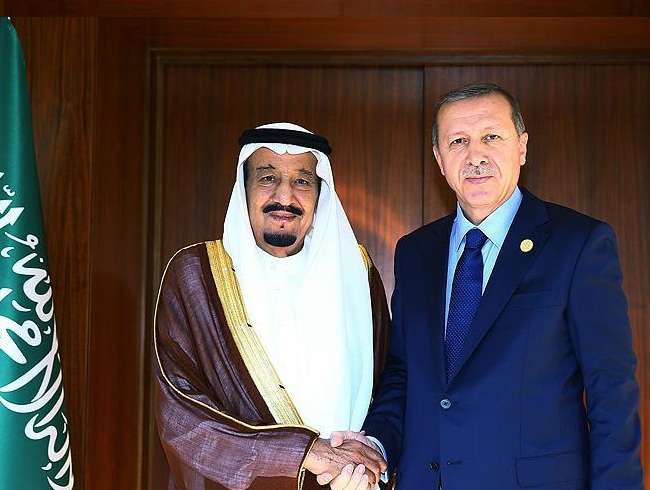 Cumhurbakan Erdoan ile Suudi Arabistan Kral telefonda grt