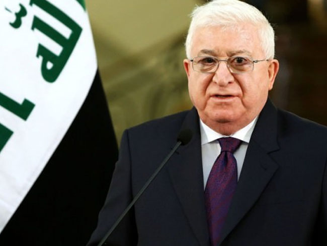 Irak Cumhurbakan Masum'dan gerilim sonras Kerkk'e ilk ziyaretini gerekletirdi