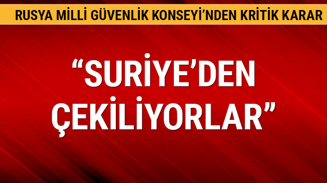 'Rusya, Suriye'den �ekiliyor'