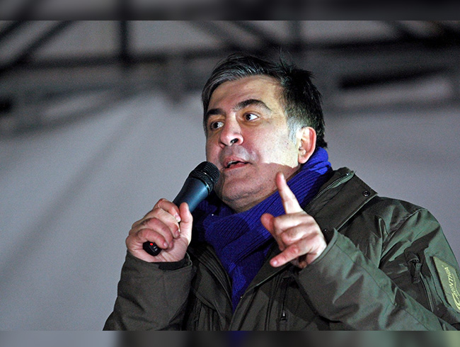 G�rcistan eski Cumhurba�kan� Saaka�vili Kiev'de nezarethaneye konuldu