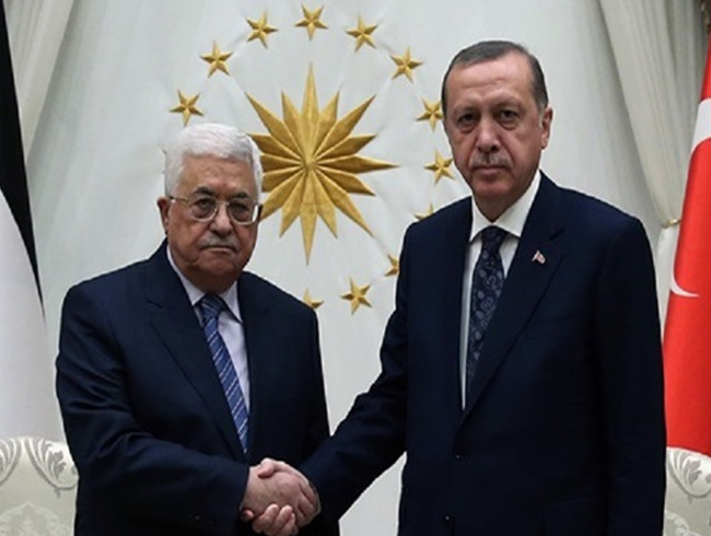 Cumhurbakan Erdoan ile Filistin Devlet Bakan Abbas grt