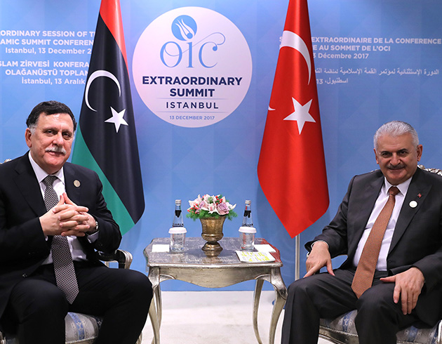 Ba�bakan Y�ld�r�m, Libya Ba�kanl�k Konseyi Ba�kan� Sarraj ile g�r��t�  