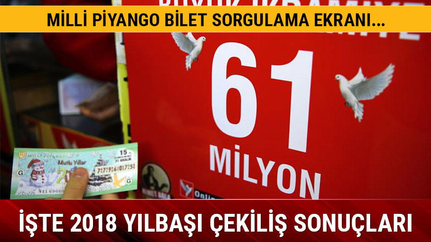 MP sonular Ylba 2018 Milli Piyango bilet sorgulama ekran mpi.gov.tr