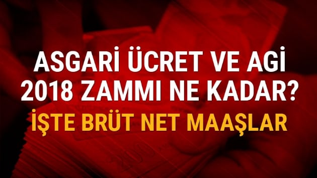 Asgari cret ve AG 2018'de ne kadar oldu?