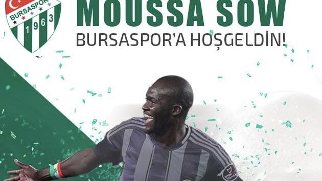 Bursaspor Moussa Sow'u renklerine balad