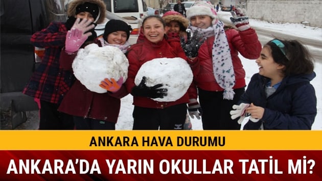 Ankara 15 Ocak'ta hava kar yalyd
