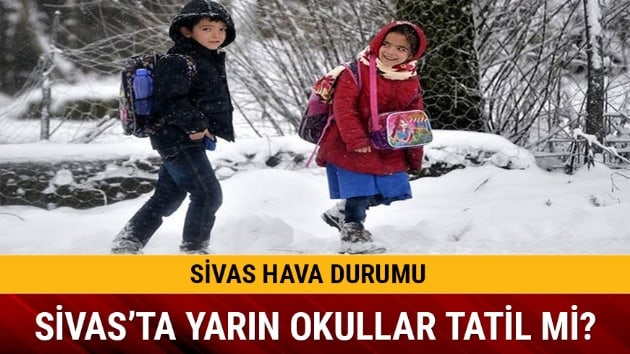 Sivas'ta 15 Ocak'ta kar ya balad