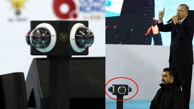 AK Parti kongresinde 360 derece ile grnt alabilen kamera kullanld