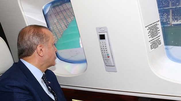 Cumhurbakan Erdoan, Bursasporun stadyumunu inceledi  