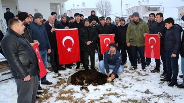 Ahska Trkleri kurban kesip Mehmetik'e dua etti