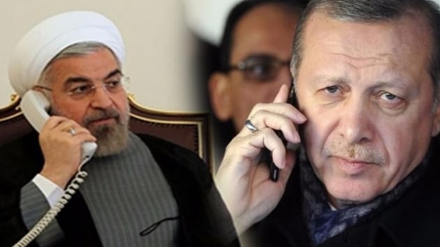 Cumhurbakan Erdoan, ranl mevkida Ruhani ile grt 
