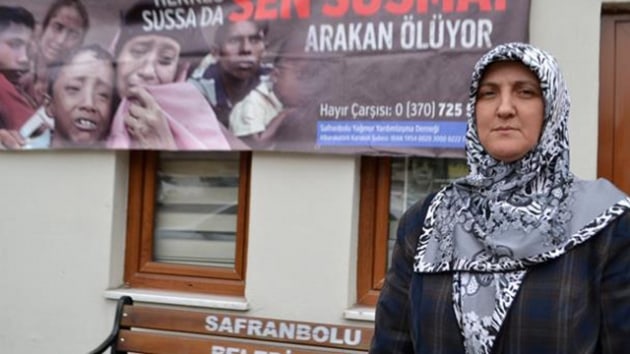 Arakanllara szn tutmak iin tek bana yardm topluyor
