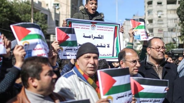 'ABD'nin kararlar' Gazze'de protesto edildi