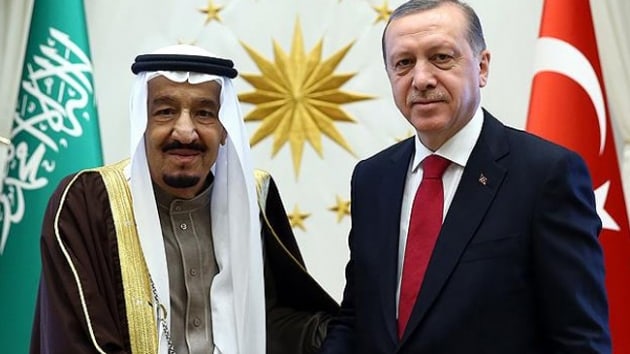 Cumhurbakan Erdoan ile Suudi Arabistan Kral Selman bin Abdlaziz Al Suud telefonda grt