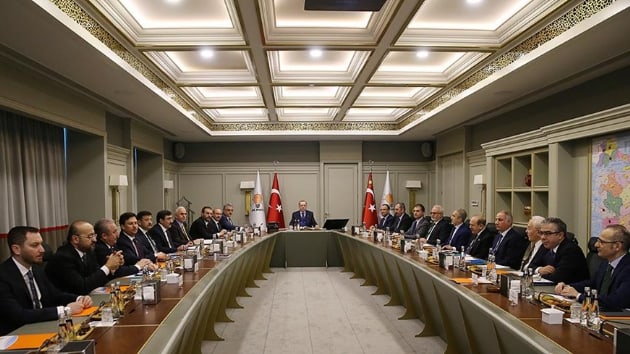 Milli Mutabakat Komisyonu yeleri Cumhurbakan Erdoan'a sunum yapt