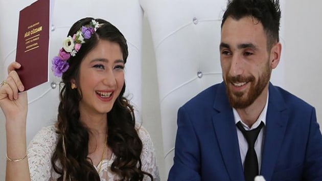 Antalya'da ilk mft nikah 'Sevgililer Gn'nde kyld