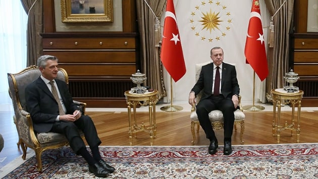 Cumhurbakan Erdoan, BM Mlteciler Yksek Komiseri'ni kabul etti