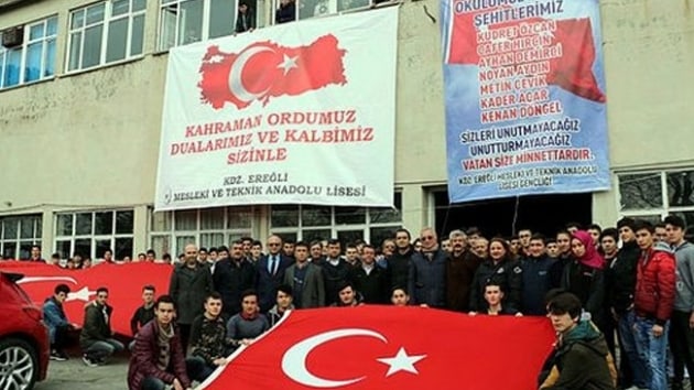 Zonguldak Ereli'deki meslek lisesinden Mehmetie destek